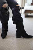 Fringe ankle boots