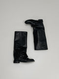 Shirring Fold Layered Long Boots