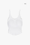 Laia wide binding cropped sleeveless top
