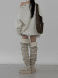 Slit Wool Button Knit