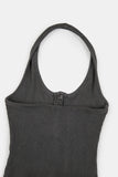 Caley pigment halter-neck sleeveless top