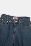Red clown wide denim pants