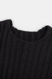 Raven wool ribbed crop knit