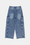 Transform 2-way cargo denim pants