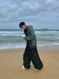 Ocean Pigment Washing Overfit Sleeve