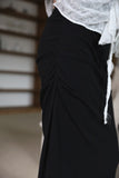 Shirring Mermaid Long Skirt