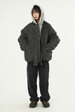Leather shirring over MA-1 jumper