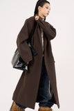 Dart wool over maxi coat