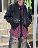 track leather jacket