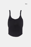 Laia wide binding cropped sleeveless top