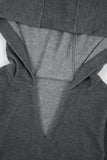 Akum fleece V-neck hooded T-shirt