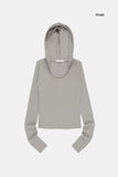 Hazel hooded crop long sleeve