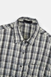 Window pane crinkle check shirt