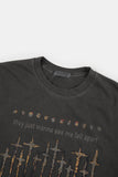 Curse many cross pigment over T-shirt