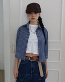 Check crop midi shirt