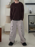 Square neck knit long sleeve