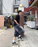 Scented Black Washed Bermuda Pants