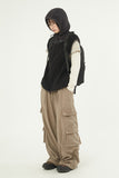 Quattro cargo corduroy banding pants