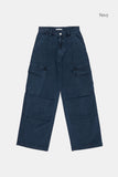 Dying big cargo wide cotton pants