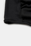 Shy shoulder hole hooded crop T-shirt