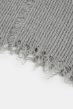 Linda wool damage V-neck knit