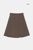 Grace pleated midi skirt