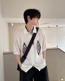 Potem collar short sleeve cardigan