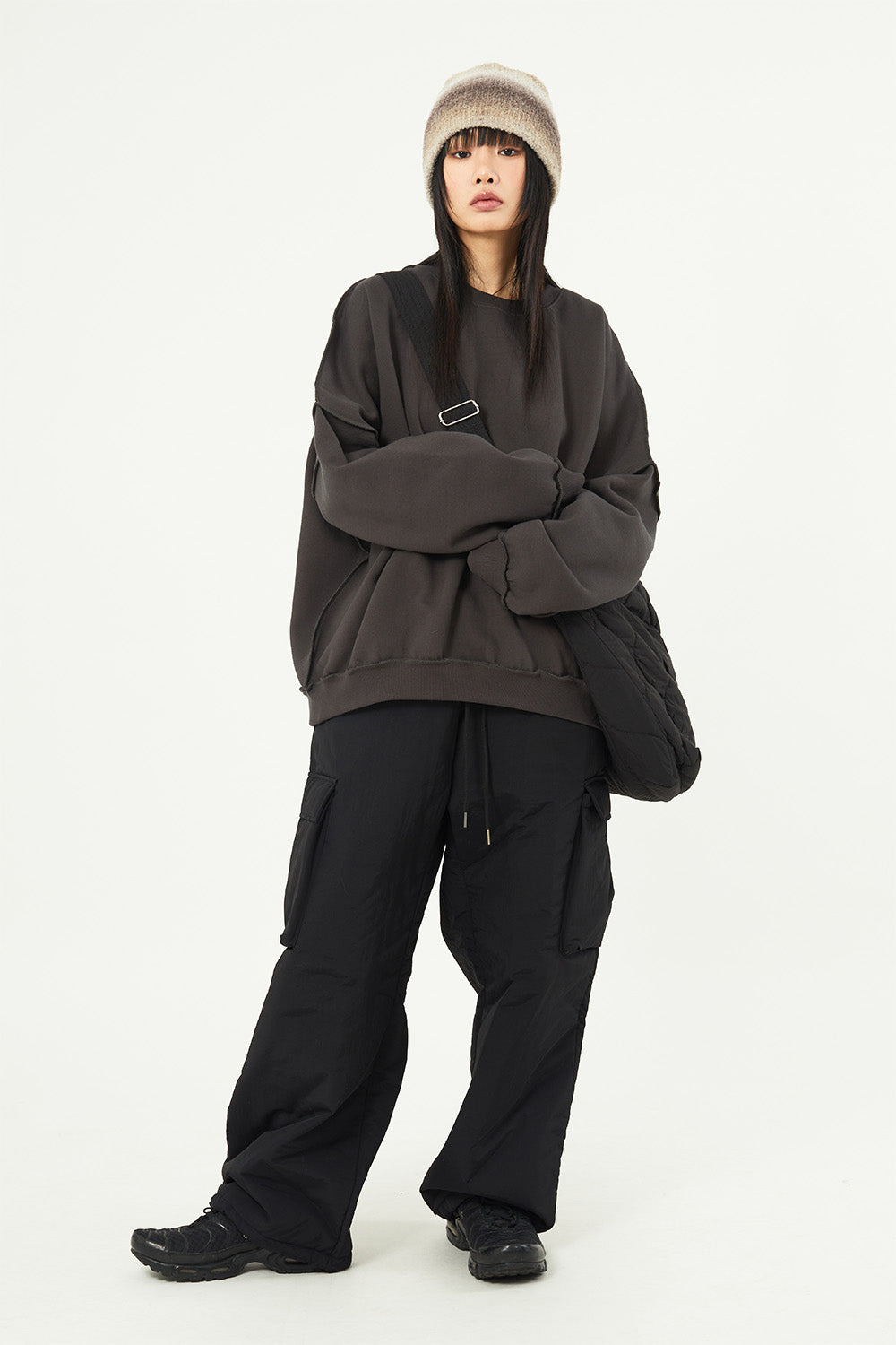 【Raucohouse】Plain overlock fleece over sweatshirt Raucohouse(ラウコハウス) - プレーンオーバーロックフリース
