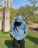Linf hooded denim shirt