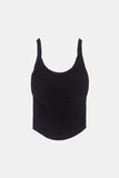 Laia wide binding cropped sleeveless top