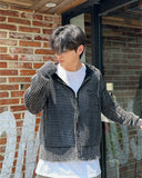 Pico Grunge Mesh Hooded Zip-Up