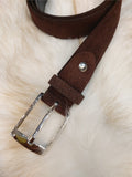 Trendy suede belt