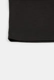 Shoulder snap wide-neck long sleeve