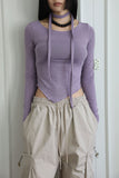 Teuel Unbalance Scarf Tee