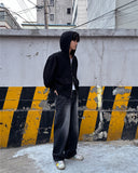 Poi two-way hooded zip-up