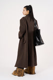 Dart wool over maxi coat
