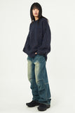 Urban wide parachute denim pants