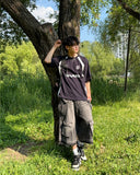 Block overfit short sleeve tee