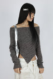 Shell unbalanced off knit