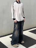 Waffle Track Line Collar Tee