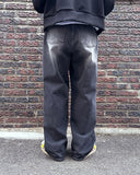 pore washed black jeans