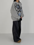 Happy Painting Brushed Overfit Sweatshirt