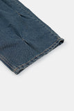 Red clown wide denim pants
