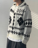 Argyle Hooded Knit