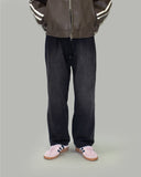 Ege one-tuck semi-wide denim pants