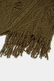 Twisted unbalance fringe damage knit