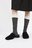 Lumpy fur mule shoes