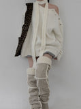 Slit Wool Button Knit