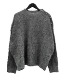Slit Wool Button Knit