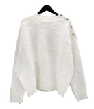 Slit Wool Button Knit